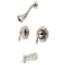 Kingston Brass KB666AL Pressure Balanced Two-Handle Tub and Shower Faucet, Polished Nickel KB666AL - alternate 1